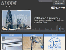 Tablet Screenshot of abledoors.co.uk